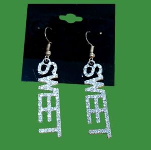 3 for $15 Silver Sweet Rhinestone Earrings